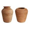 Handmade Woven Flower Vases Basket Pastoral Rattan Vases Weaving Room Flower Arrangers Gypsophila Dried Flower Vases Decors