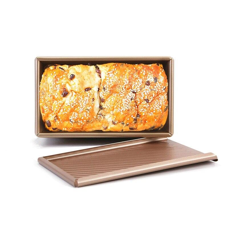 Toast-Kastenform aus Karbonstahl, antihaftbeschichtet, für Bar, Brot, Kuchen, Brownie, rechteckige Backformen für die Küche mit Deckel, Backwerkzeug
