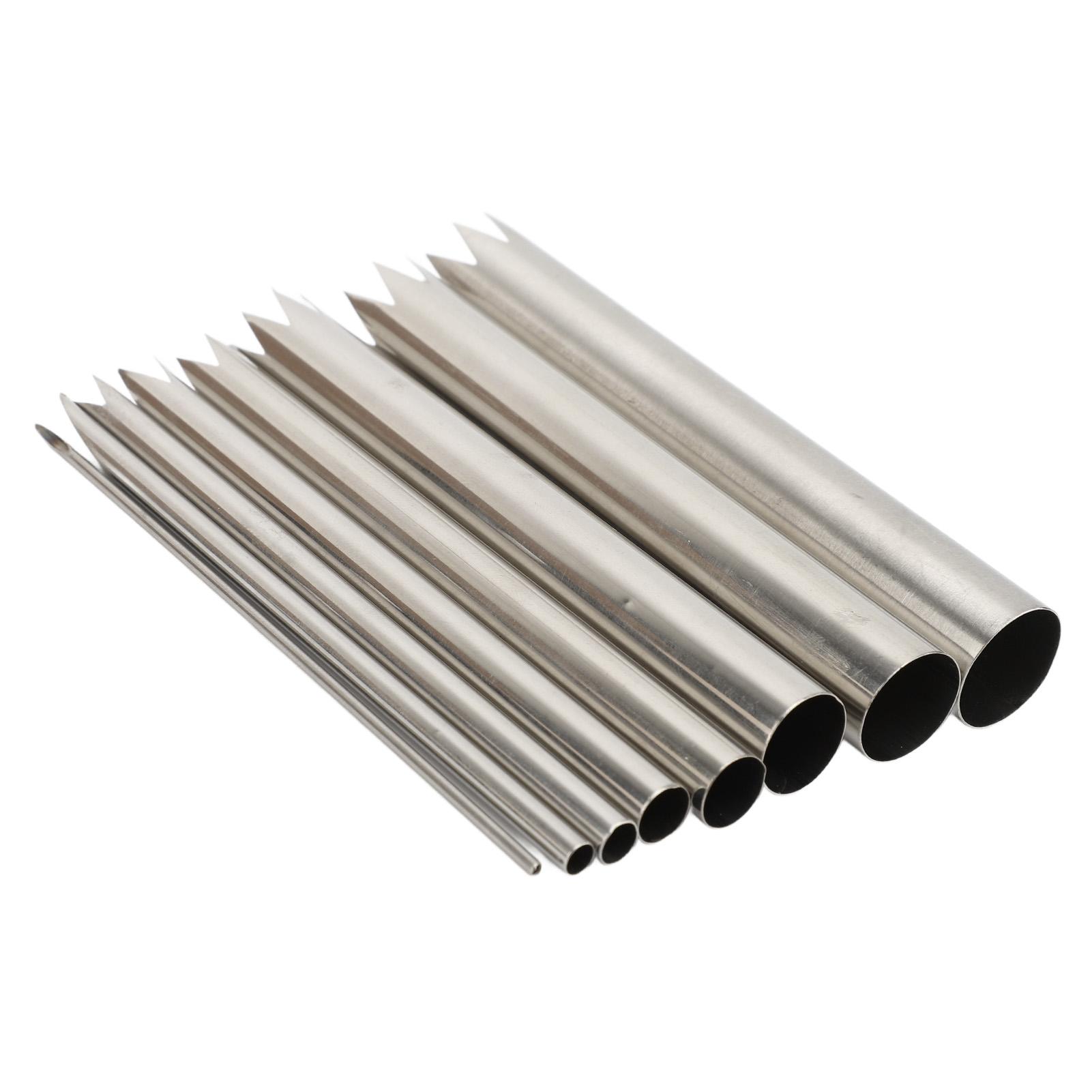 8 Pièces Coupe-Trou Dentelé pour Argile Poterie Cutter Multifonctionnel en Acier Inoxydable pour Perçage Grattage Forage avec Poignée Confortable