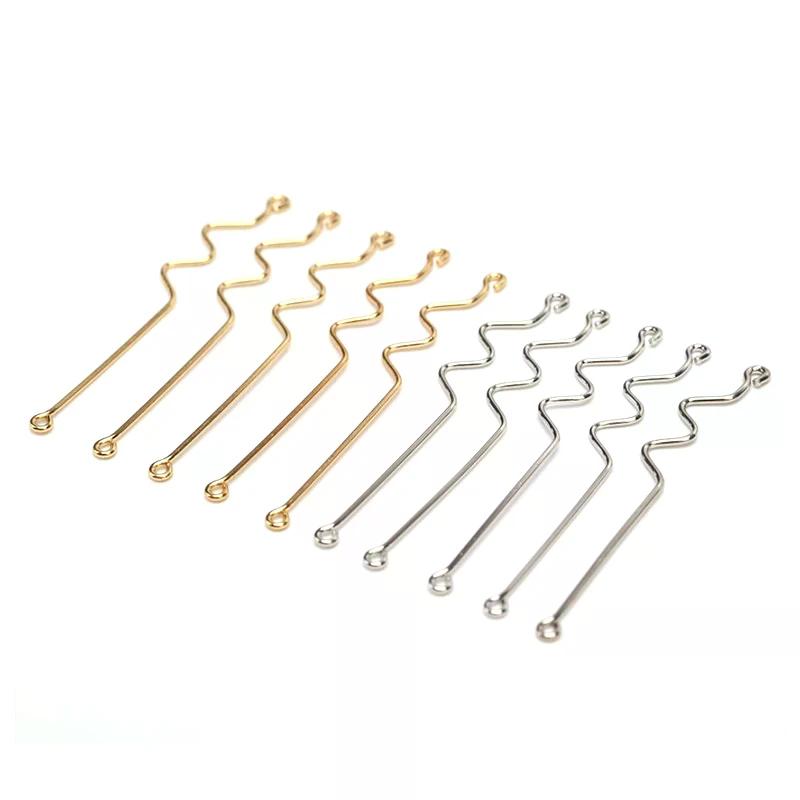 10 Teile/satz Kupfer Kurve Pleuel Charms DIY Herstellung Ohrringe Schmuck Handwerk