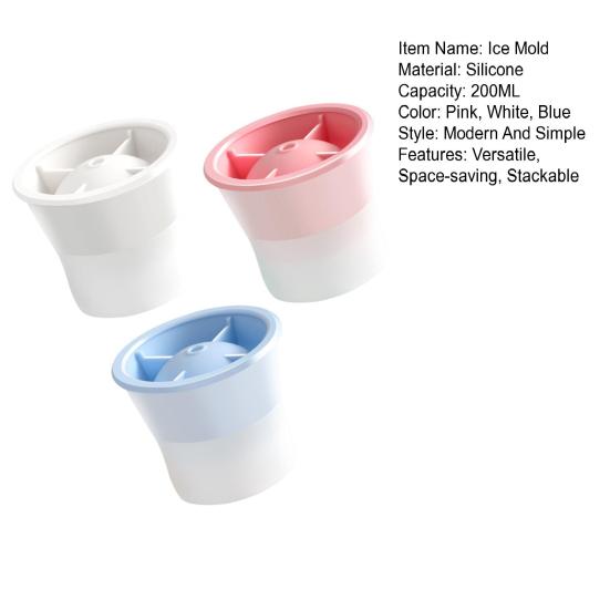 3Pcs Silicone Round Ice Cube Molds with Lids Easy Release Sphere Ice Maker for Whiskey Cocktails Bourbon Slow Melting Spherical Ice Makers for Drinks