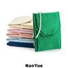 Hot Sale Luxury Velvet Envelope Jewelry Pouch Snap Button Necklace Storage Bag Pendant Gift Packaging Bag Custom Logo