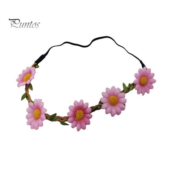 Adjustable Flower Crown for Daily Wear Sunflower/Daisy Wreath Headband Women Girls, Headpiece, Garland Holiday Styling Silk Beach Photography
