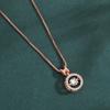 Classic Luxury Rose Gold Shining Crystal Zircon Beating Heart Pendant Necklace for Women Exquisite Valentine's Day Gift Jewelry