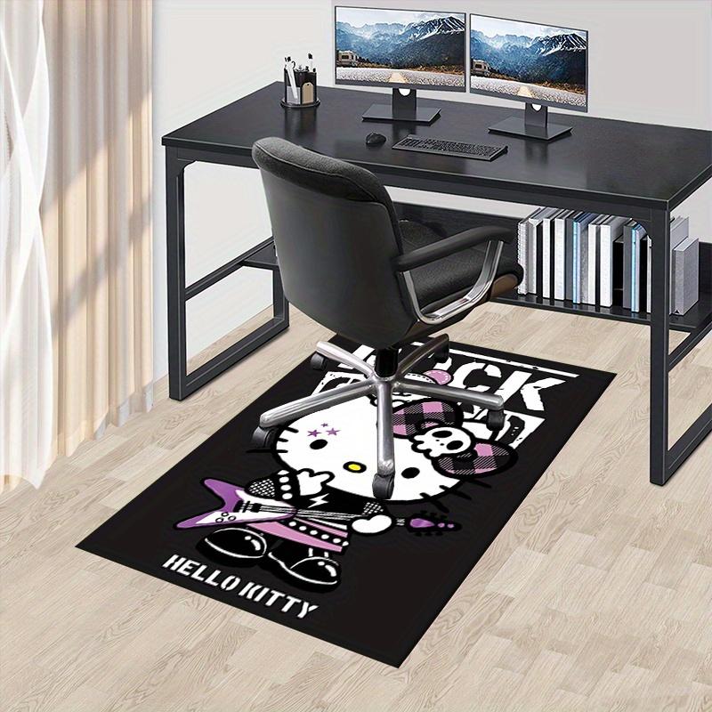 

Office Carpet For Rock, Hello Kitty, GuitarCartoon Mat - Pink Heart Design, Soft Polyester, Lightweight Rubber Backing, Machine Washable, Id 60cm by 90cm