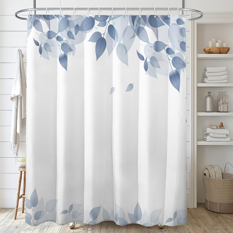 1pc pattern shower curtain set 12 hooks polyester  -   With Hooks Waterproof Mildew Proof Easy Install Washable