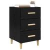 Nightstand Black Oak Effect 40 X 40 X 66 Cm Engineered Wood