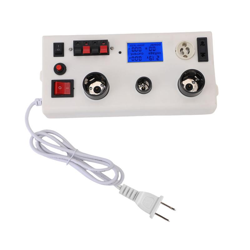 Lamp Tester Box LED Bulb Power Tester Multifunctional Current Voltage Power PF E27 E14 GU10 2 Prong Plug Bulb Socket Tester
