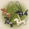 Cute Puppy PU Leather Key Ring Handmade Animal Bag Charm DIY Dachshund Dog Keychain  Keys Ornament
