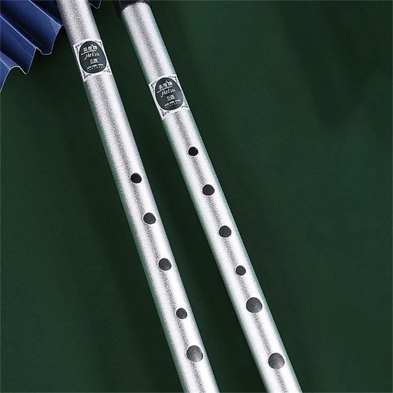 Tin Penny Whistle Flute 6 Hole Metal Flute C/D Key Irish Whistle Instrument Woodwind for Beginners Easy To Play