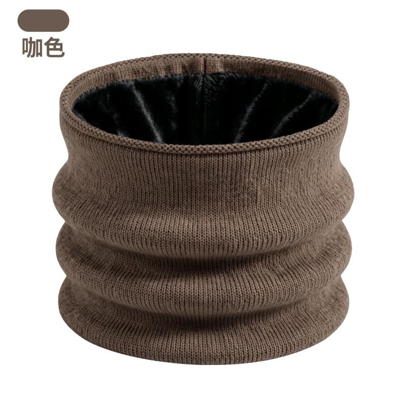 Unisex Knitted Neck Warmer Scarf Winter Fleece-Lined Thick Hooded Gaiter Cycling Outdoor Cold Weather
