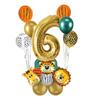 18 Pcs/set Jungle Animal Balloons Set Latex Balloon 32 Inch Gold Number Balloons Kids Birthday Party Decor