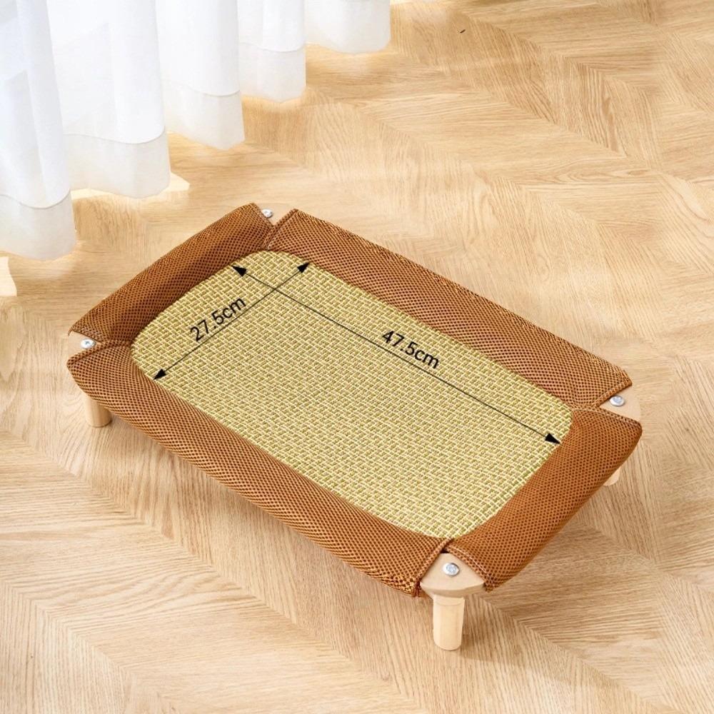 

2-layer Cat Bed Wooden Cat Nest Creative Cat Scratching Post Four Seasons Cat Furniture 1-layer rectangle