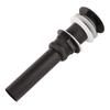 Stainless Steel Bathroom Sink Drain Rustproof Anti Clog Pop Up Drain Stopper Matte Black