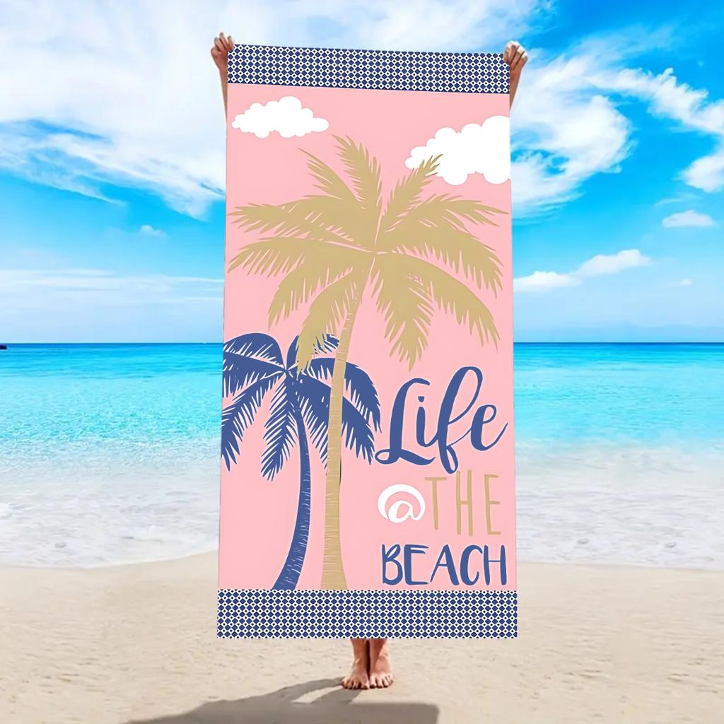 1pc Ultra Fine Fiber Beach Towel, Suitable for Swimming, Camping, Vacation, Yoga, Multifunctional Towel, Swimming Beach Towel