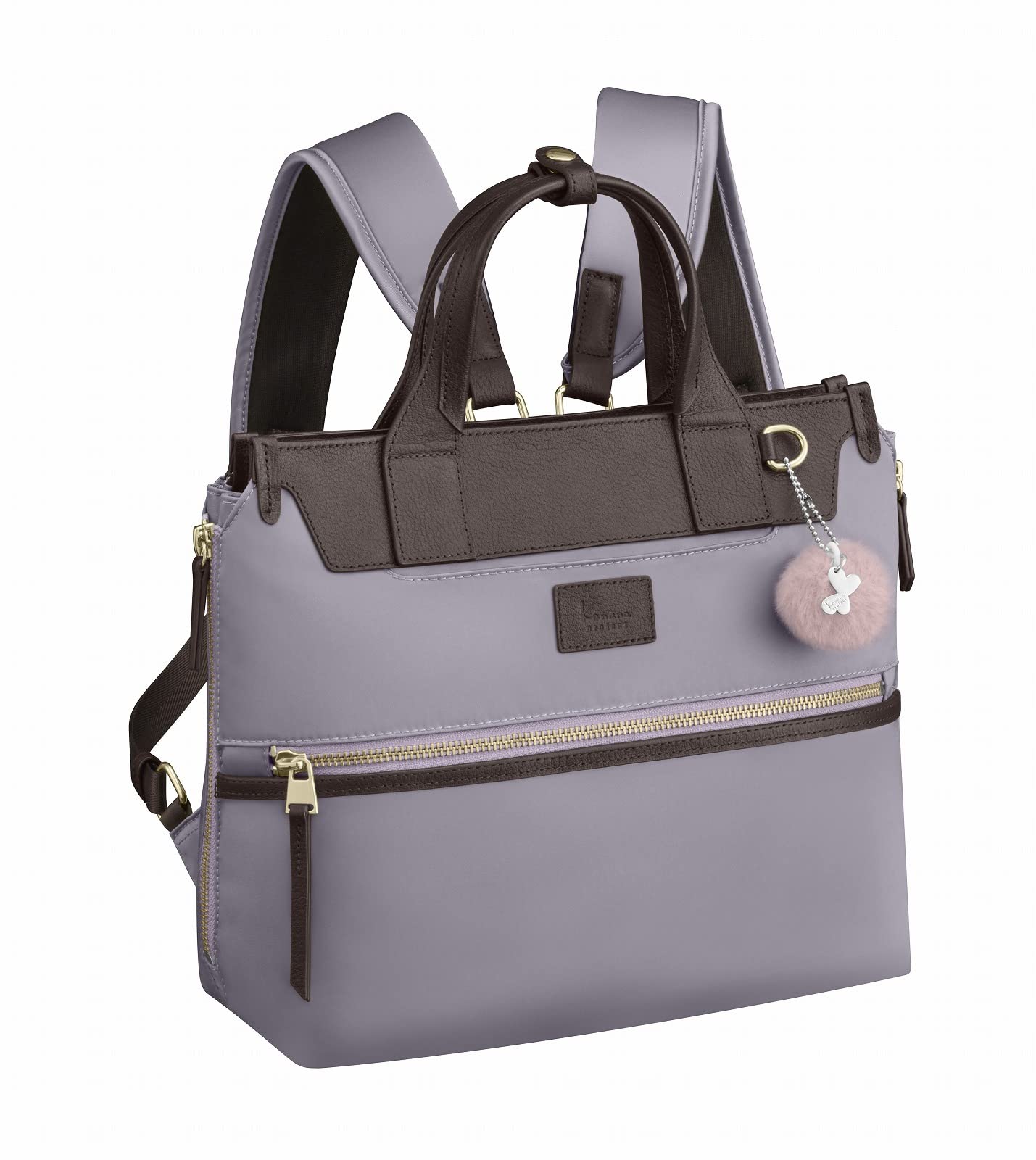 

Rucksack 2way bag made from recycled Compatible with B5 size Expanded capacity type With simple lock Bottle pocket pocket Back pocket Lightweight лаванда рожевого кольору