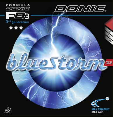 DONIC Table Tennis Rubber, Blue Storm Z1 AL086, Red (AA), MAX+