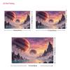 2D Fantasy Space Backdrop for Alien-themed Party, Gaming Room or Decor