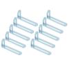 10Pcs Iron L Shaped Corner Brackets Fixer Double Slot Fixing Brackets For Wall Shelving Bookcases Easy Installation