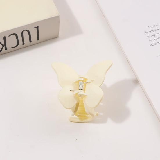 2Pcs Butterfly Hairpins Hair Accessories 2.64" Claw Clips for Women,Glossy Hair Clips for Thick or Thin Hair, Cute Girls' Hair Clips