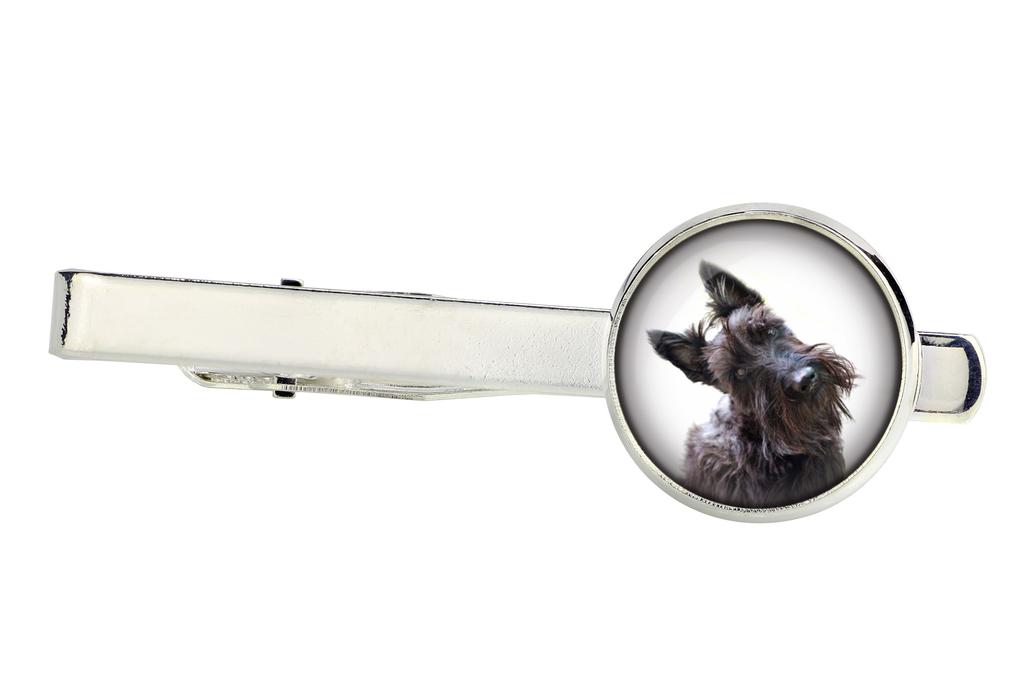 Scottish terrier, Aberdeen Terrier, Scottie, Aberdeenie - cufflinks and tie with your photo, a suit decoration, men's jewelry from the Art-Dog brand.