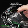1/9 Kawasaki H2R Alloy Model Ignite Motorcycle with Spray Model Ignite Start Alloy Simulation Children Motorcycle Toy Gift