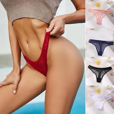 Fashion Hollow Out Underwear Sexy Thongs Invisible Low-Waist Panties for Women Seamless Breathable Lingerie Briefs Lace G-String