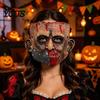 Breathable Scary Mask Halloween Mask, Realistic Rotting Zombie Costume, PU Foam Creepy Horror Face for Haunted House Parties Undead Costume