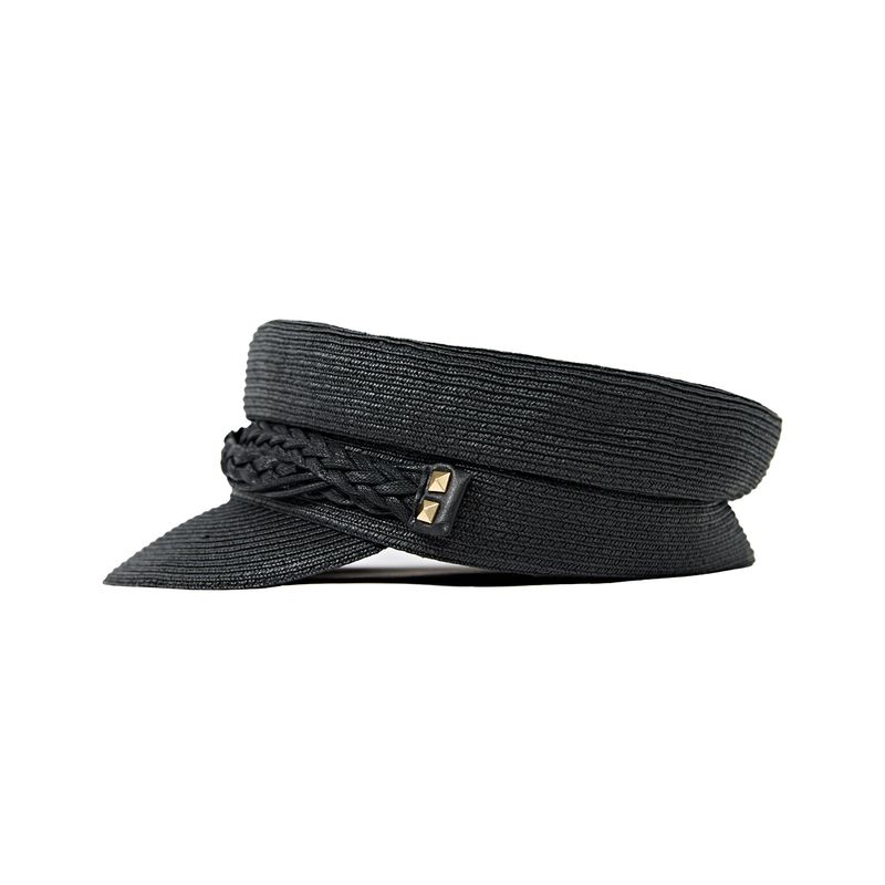 

Blacknini Yin Huafu/ Navy Hat Female Star Du + BNN Woven Braid Strip Breathable and Comfortable Beret BNN Navy Hat(In stock)