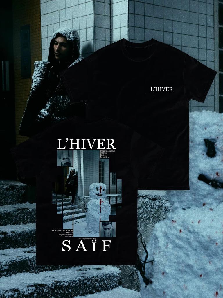 Unisexs Black Letter Portrait Printed Round Neck Tshirt Street Hip Hop 100 Cotton Loose Soft Breathable Neutral Short Sleeve