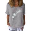 QICED Women's Fashion Casual Short Sleeve V Neck Blouses & Shirts