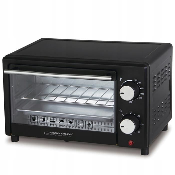 Mini Four - Esperanza - CALZONE - 10L - Blanc - Température variable - Minuterie intégrée