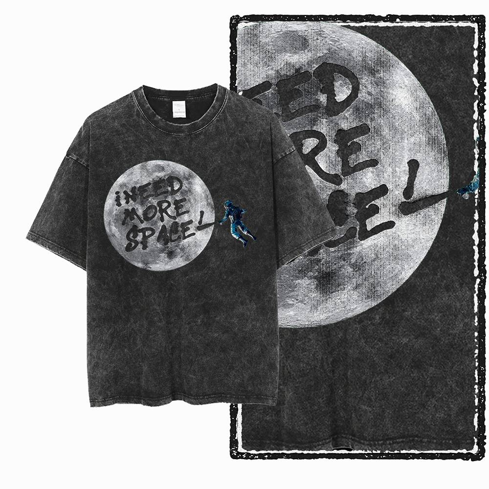 G39 Exclusive Cool 100% Cotton Astronaut Men's T-shirt | Acid Washed Streetwear Big Size Vintage O-neck Men's Tee Tshirt