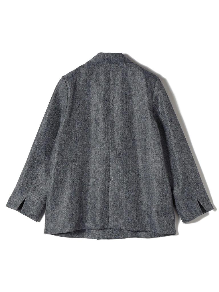 Ships Colors Hand Washable Melange Herringbone Double-Button Jacket (227060006) Gray, One Size