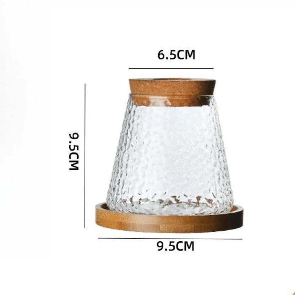 

Nordic Glass Hydroponic Vase with Tray Transparent Small Vase for Shelf Living Room Decoration Creative Home Table Decor