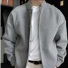 Men's Retro Stand Collar Chinese Style Jacket - Versatile Solid Color for Autumn/Winter
