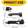 LH Driver Side Exterior Door Handle and Bracket Black for 2000-2007 Ford Focus V