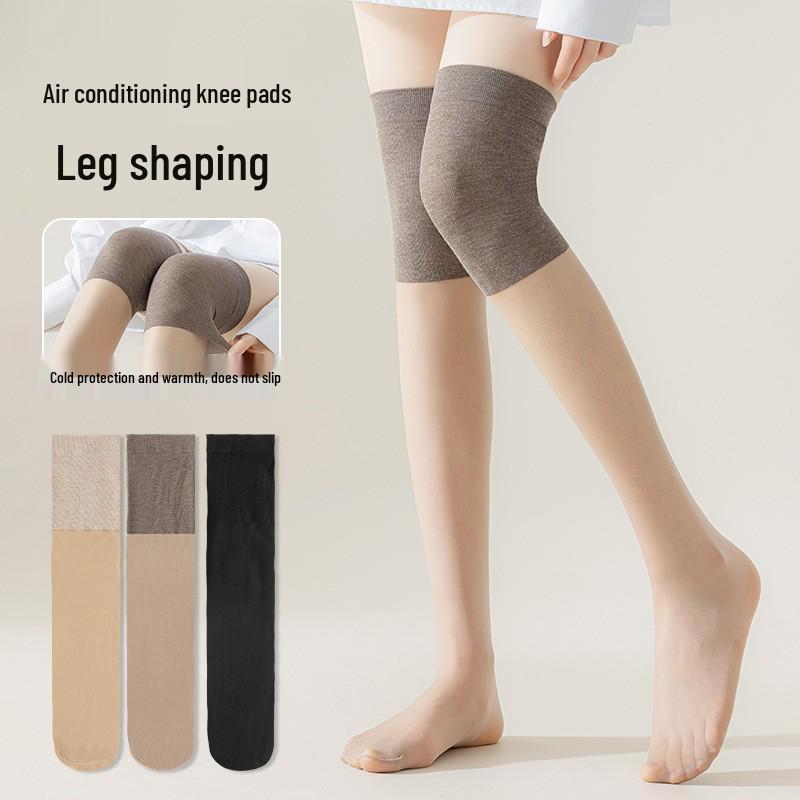 Women's Summer Knee Support Stockings: Anti-snag, Durable, Over-the-Knee, Cold Protection, Skin-Beautifying, Thin Air Conditioning Socks