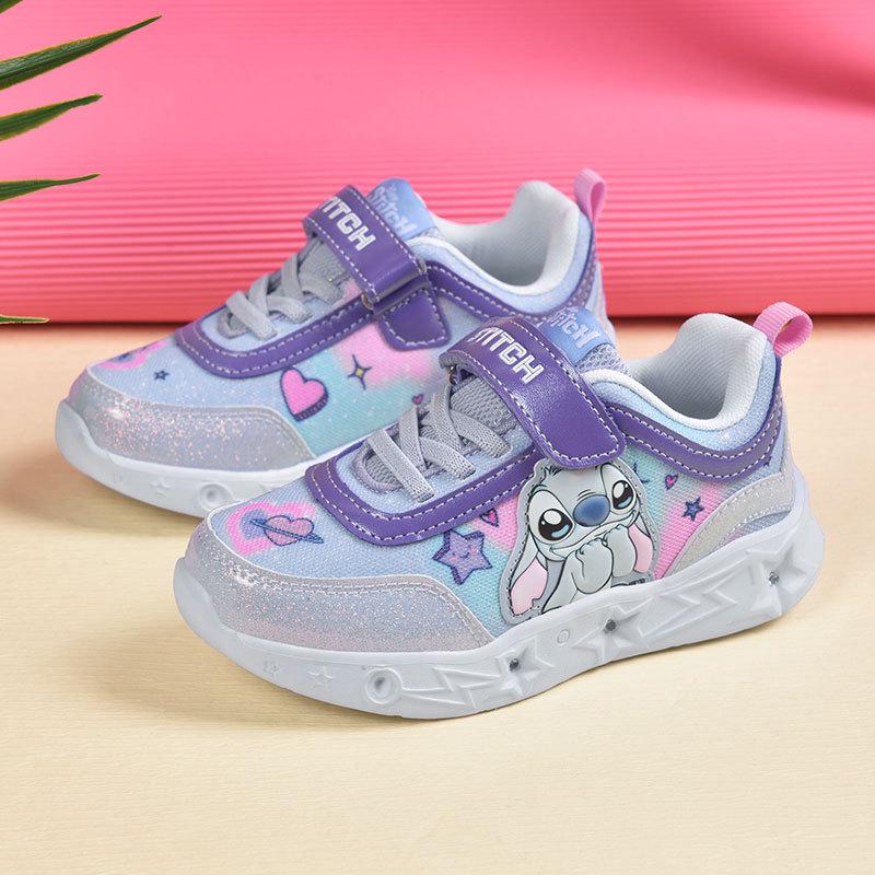 Children's Light-Up Breathable Mesh Sports Shoes for 3-7 Years - Spring/Autumn 2026, Dad Style, Luminous Running Shoes
