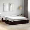 VidaXL Bed Frame with Drawers Black 150x200 Cm Engineered Wood, Bed, Storage Bed, Double Bed Frame, Double Bed 3280651