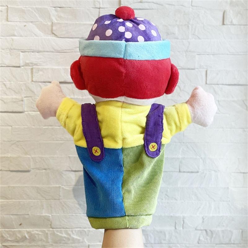 Simulation Clown Hand Puppet Toy Soft PP Cotton Plush Puppet Toy For Storytelling And Preschool Classroom Activity