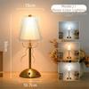 Luxury Rechargeable Small Lamp 3-color Changing Touch Stepless Dimmable Table  Bedside