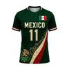 Men's Casual Printed Crew Neck Lightweight Breathable Short Sleeve T-Shirt Mexico Letter Design World Cup Style