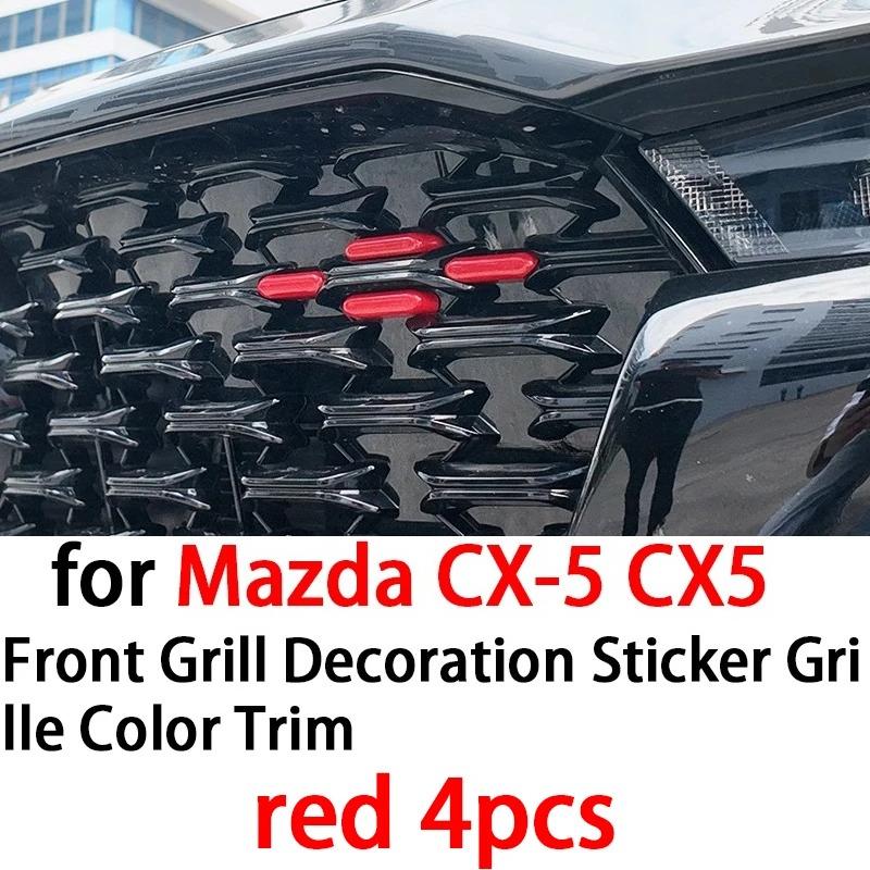 Naklejka Dekoracyjna na Przednią Kratkę Samochodu Listwa Kolorystyczna Kratki do Mazda CX-5 CX5 Akcesoria Zewnętrzne 2022 2023 2024 2025 gbmqn50