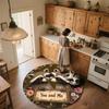 Raccoon,Round Area Rug,Carpet Rug for Living Room Bedroom Sofa Playroom Decor,Non-slip Floor Mat
