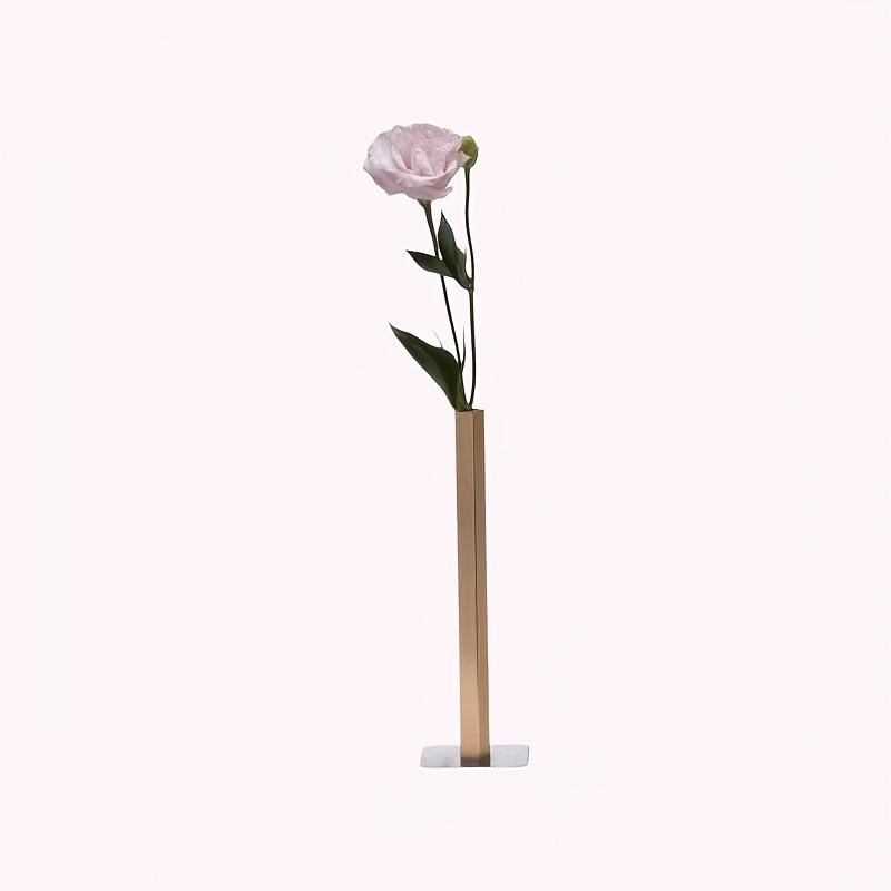 Stainless Steel Vase | Minimalist Flower Vase for Home Decor, Luxury Metal Floral Arrangement Container for Wedding Home Decor