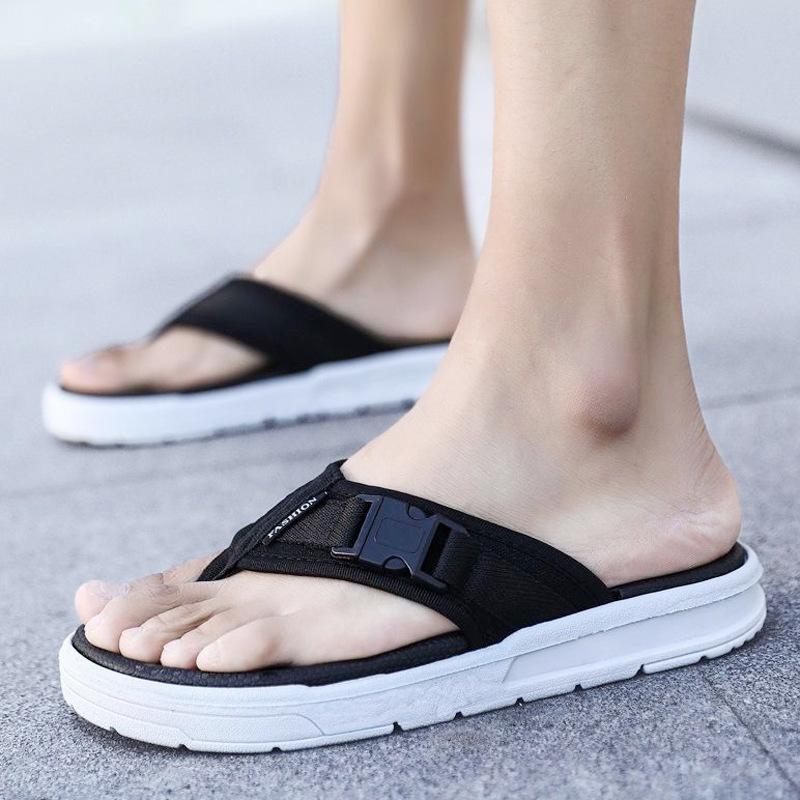 

Slippers men s 2025 summer new trend outer wear beach pinch sandals non-slip deodorant casual men s flip-flops 44 чистий білий колір