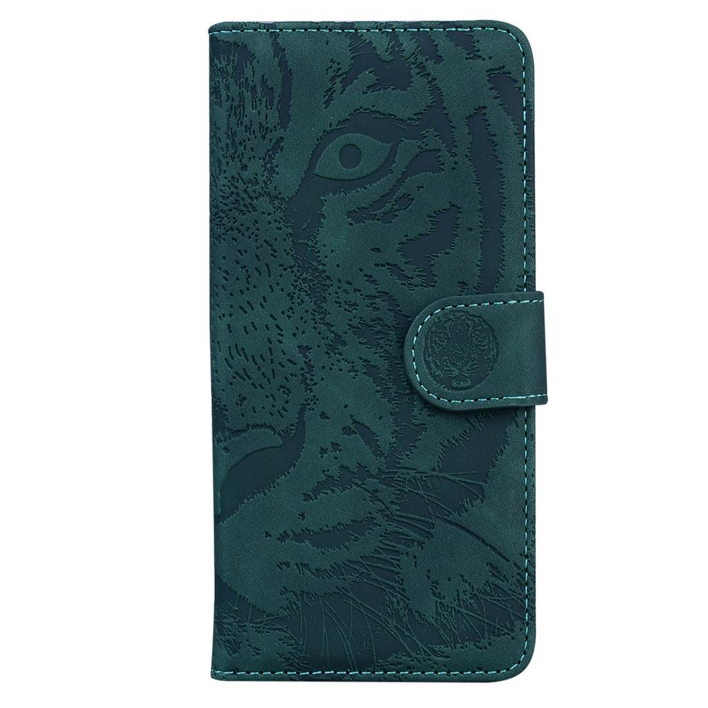 For Samsung Galaxy A34 5G Magnetic Clasp Phone Case Tiger Pattern Imprinted Wallet PU Leather Stand Protective Phone Shell