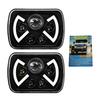 2PCS 7 Inch LED Headlights, 5x7   7x6   Rectangular LED Headlights with High Low Beam DRL Turn Signal Replacement for