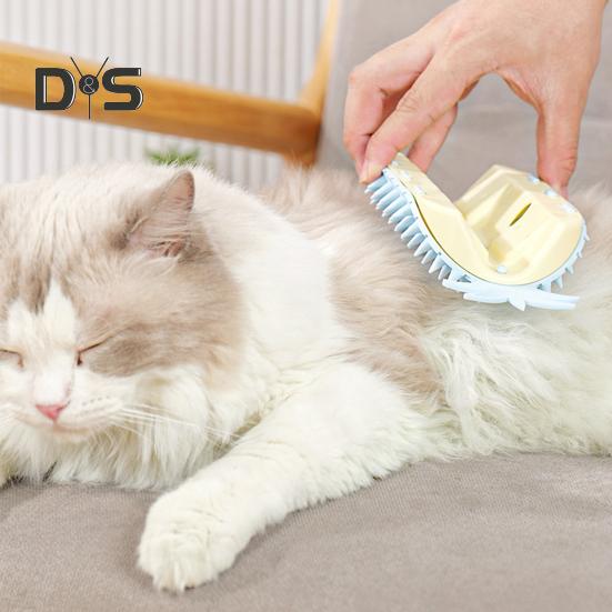 Cat Self Groomer Pineapple Shape Cat Wall Corner Massage Comb with Catnip Cat Face Scratcher Grooming Brush for Long Short Fur Cats Dogs